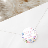 Sticker Rond Fête d'anniversaire de notre petit papillon