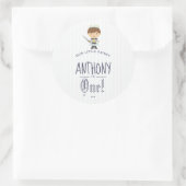 Sticker Rond Fête d'anniversaire de notre petit prince (Sac)