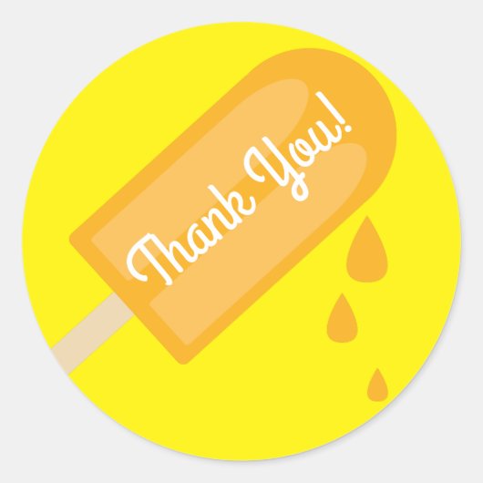 Sticker Rond Fête d'anniversaire de Popsicle Kid (Devant)