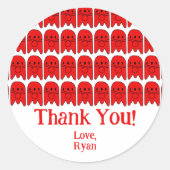 Sticker Rond Fête d'anniversaire de Rocket Ship (Devant)