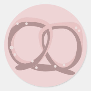 Sticker Rond Fête d'anniversaire de torsade de bretzel salé 