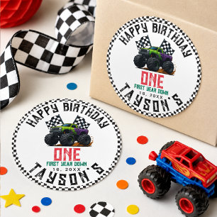 Sticker Rond Fête d'anniversaire de Vroom pour les 1 an de Mons