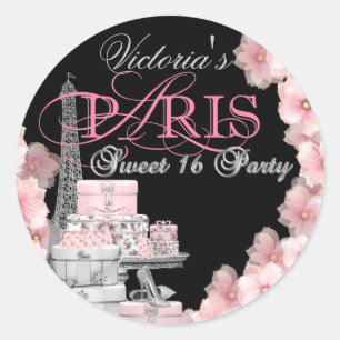 Sticker Rond Fête d'anniversaire des 16 ans de Paris