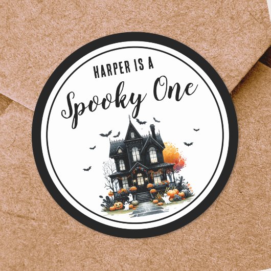 Sticker Rond Fête d'anniversaire des 1 an de Spooky le jour d'H