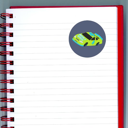 Sticker Rond Fête d'anniversaire des 4 ans pour les garçons de