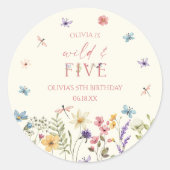 Sticker Rond Fête d'anniversaire des 5 ans de Wild et Five Wild (Devant)