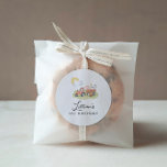 Sticker Rond Fête d'anniversaire des animaux de ferme<br><div class="desc">Baby shower à thème ou autocollant d'anniversaire à la ferme avec de mignons animaux de basse-cour. Parfait pour tout événement.</div>