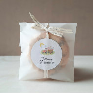 Sticker Rond Fête d'anniversaire des animaux de ferme