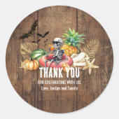 Sticker Rond Fête d'anniversaire d'été été et d'Halloween (Devant)