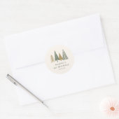 Sticker Rond Fête d'anniversaire d'hiver (Enveloppe)