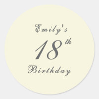 Fête d'anniversaire élégante moderne crème 18 ans
