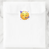Sticker Rond Fête d'anniversaire Emoji (Sac)