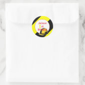 Sticker Rond Fête d'anniversaire en construction (Sac)