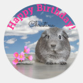 Sticker Rond Fête d'anniversaire joyeuse pour les enfants Guiné (Devant)