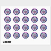 Sticker Rond Fête d'anniversaire Let's Dance (Feuille)