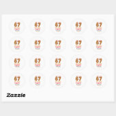 Sticker Rond Fête d'anniversaire moderne de Slice Slice Boy Six (Feuille)