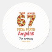 Sticker Rond Fête d'anniversaire moderne de Slice Slice Boy Six (Devant)