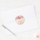 Sticker Rond Fête d'anniversaire parties scintillant rose rose (Enveloppe)