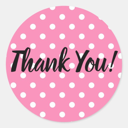 Sticker Rond Fête d'anniversaire Pastel et pois blancs (Devant)