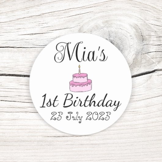Sticker Rond Fête d'anniversaire personnalisée Favoriser
