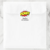 Sticker Rond Fête d'anniversaire Pop Art Comic (Sac)