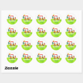 Sticker Rond Fête d'anniversaire pour enfants Modern Golf Golfe (Feuille)