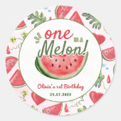 Sticker Rond Fête d'anniversaire pour le 1er anniversaire de On (Devant)