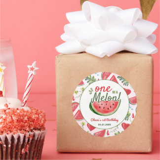 Sticker Rond Fête d'anniversaire pour le 1er anniversaire de On