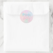Sticker Rond fête d'anniversaire pour tout âge à la piscine (Sac)
