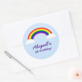 Sticker Rond Fête d'anniversaire Rainbow Favonalized (Enveloppe)