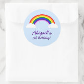 Sticker Rond Fête d'anniversaire Rainbow Favonalized (Sac)