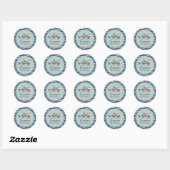 Sticker Rond Fête d'anniversaire requin (Feuille)