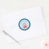 Sticker Rond Fête d'anniversaire requin (Enveloppe)