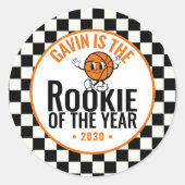 Sticker Rond Fête d'anniversaire Retro Personnalisée (Devant)