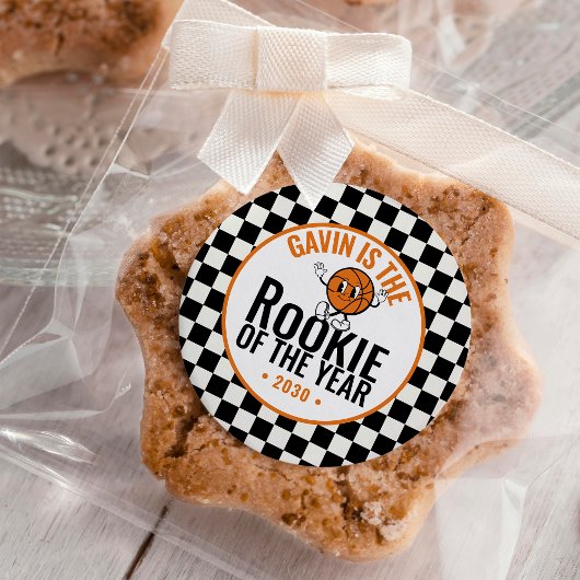 Sticker Rond Fête d'anniversaire Retro Personnalisée