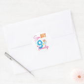 Sticker Rond Fête d'anniversaire spa (Enveloppe)