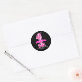 Sticker Rond Fête d'anniversaire une 1ère Impression de guépard (Enveloppe)