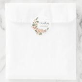 Sticker Rond Fête de 100e anniversaire Rustique Fleurs Blanches (Sac)