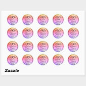 Sticker Rond Fête de 90 ans 90 et Fabuleuse (Feuille)