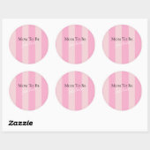 Sticker Rond Fête de Baby Shower Rose Impressionnant Pour Maman (Feuille)