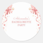 Sticker Rond Fête de Bachelorette de Jardin Classique de Pickba (Devant)