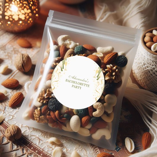 Sticker Rond Fête de Bachelorette de Pickleball Préparatoire au