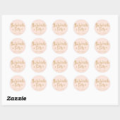 Sticker Rond Fête de Bachelorette écriture manuscrite Pastel Ab (Feuille)