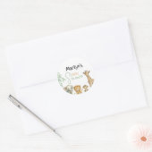 Sticker Rond Fête de Bébé Animaux de Bébé Mignons (Enveloppe)