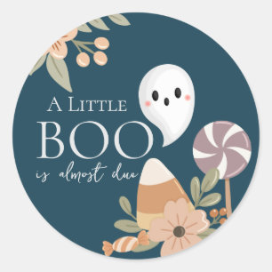 Sticker Rond Fête de bébé Boho Halloween Bébé Fantôme Mignon Sa