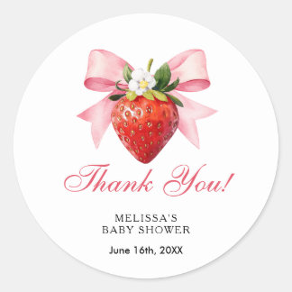 Sticker Rond Fête de Bébé Coquette Berry Sweet