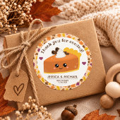 Sticker Rond Fête de Bébé d'Automne Cutie Pie