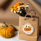 Sticker Rond Fête de Bébé d'Automne Cutie Pie