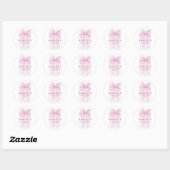 Sticker Rond Fête de Bébé Fille Arc-en-Ciel Rose (Feuille)