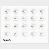 Sticker Rond Fête de bébé Flocon de neige d'hiver S'more Cookie (Feuille)